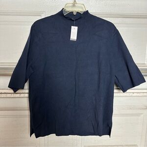 Ann Taylor Blue Cowl Neck Sweater
